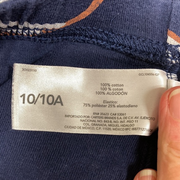 Carters navy blue snug fit cotton football pajamas size 10 boys - Picture 12 of 12